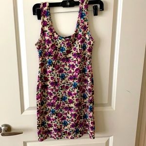 Purple Floral Mini Dress